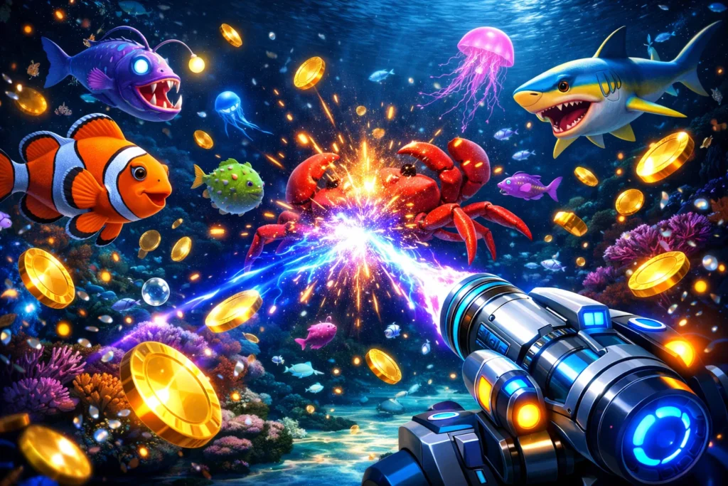 FireKirin fish game underwater gameplay scene